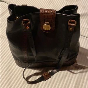 Brahmin Black and Brown Leather Purse like new